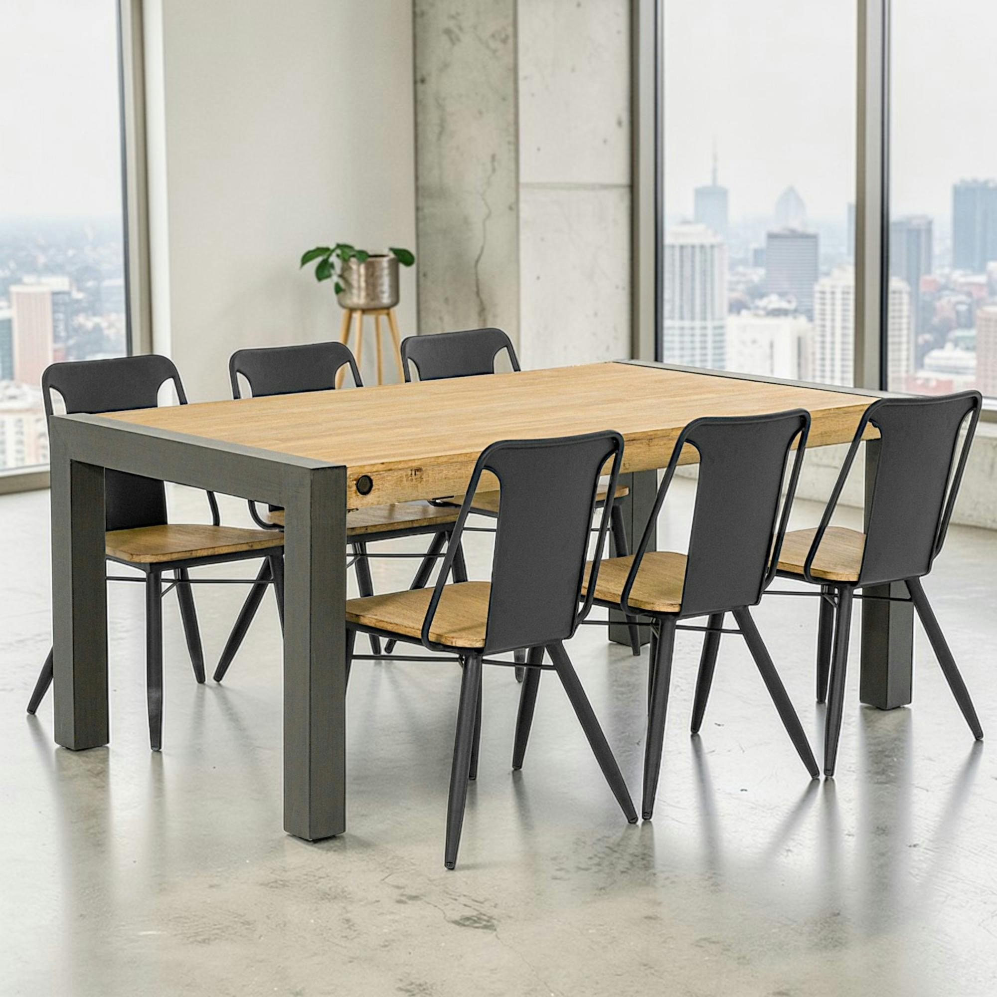 Table Brooklyn en situation dans une salle à manger loft