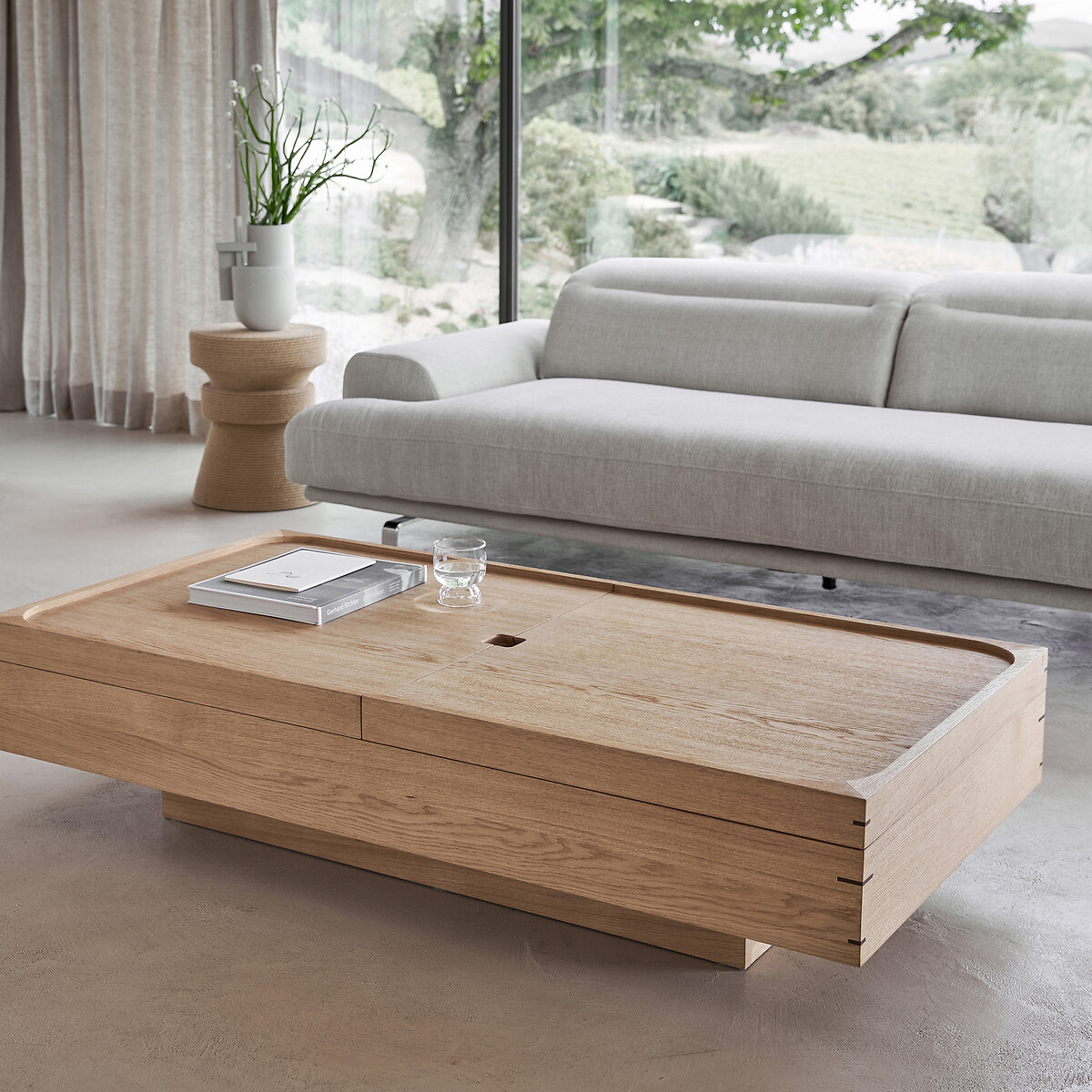 Hibashi : la table basse au plateau coulissant