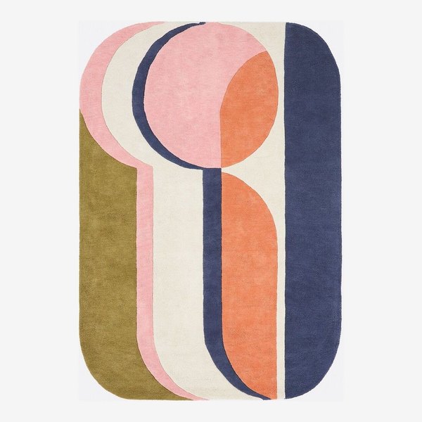 Tapis à motif géométrique en coton Mapoésie x La Redoute Intérieurs