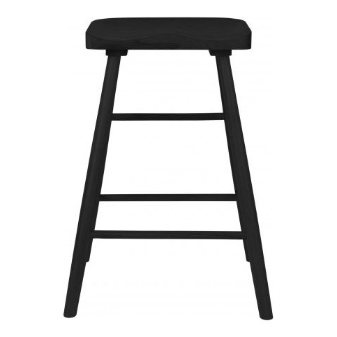 Tabouret de bar en bois massif Vander Drawer