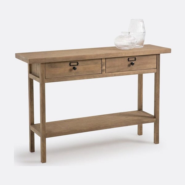 Console Lunja en pin massif ciré, La Redoute