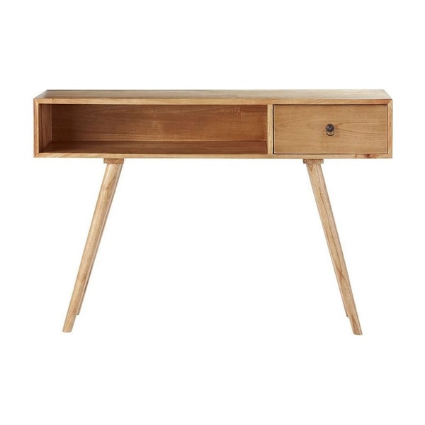 Console Oscar en bois massif, pieds compas, La Redoute