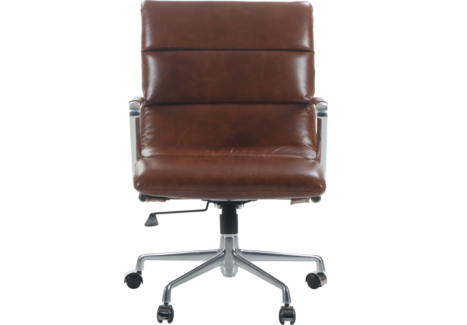 Fauteuil de bureau Sigmund en cuir matelassé marron Maisons du Monde