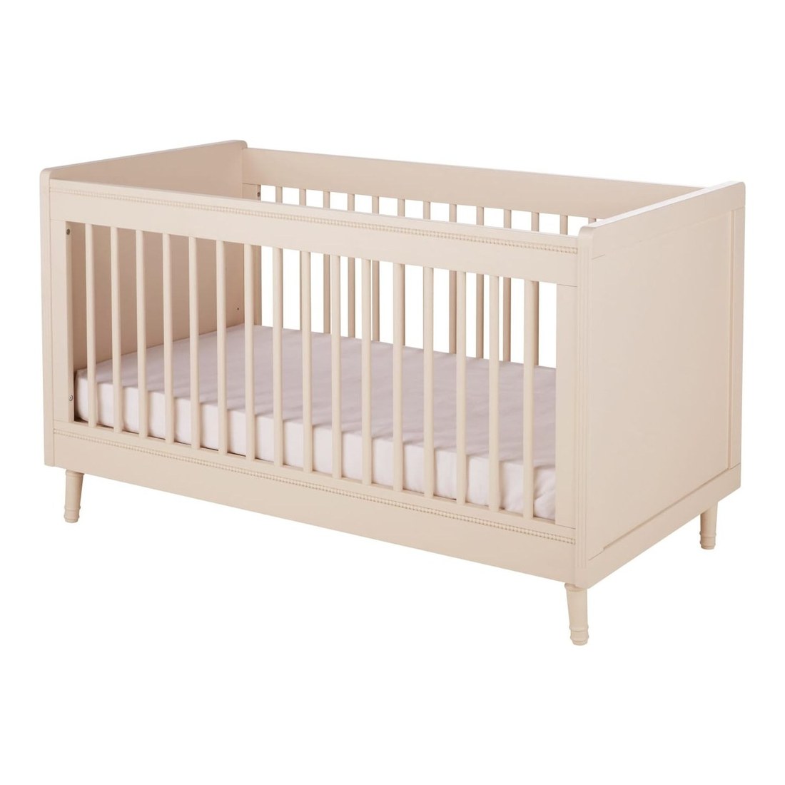 lit bébé évolutif beige rosé Milie Maisons du Monde