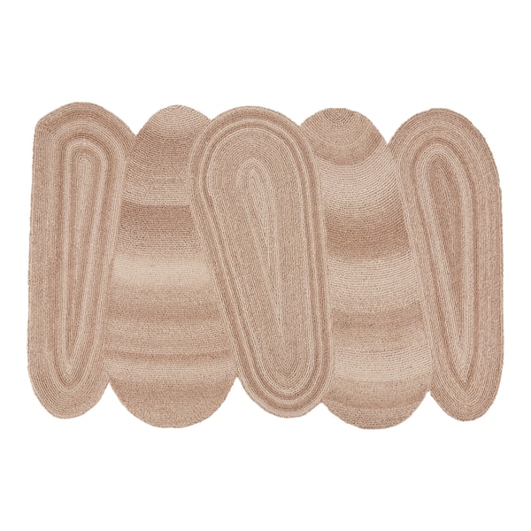 Tapis en laine tuftée beige de forme organique Kersa Maisons du Monde